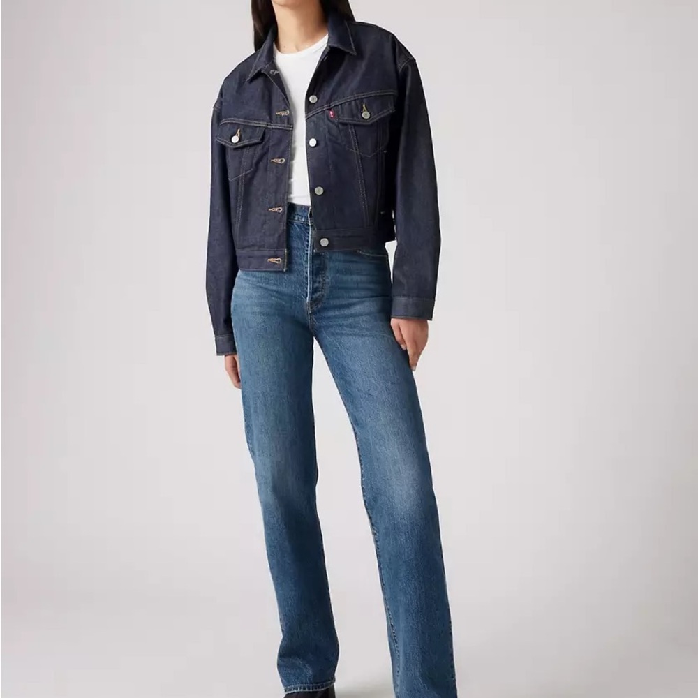 Levi’s Premium Ribcage Full Length Straight Jeans